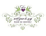 Front View Thumbnail - Pistachio & Orchid Will You Be My Maid of Honor Card - Classic