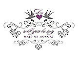 Front View Thumbnail - Quarry & Orchid Will You Be My Maid of Honor Card - Classic