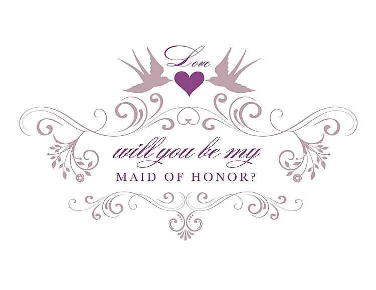 Front View - Quartz & Orchid Will You Be My Maid of Honor Card - Classic