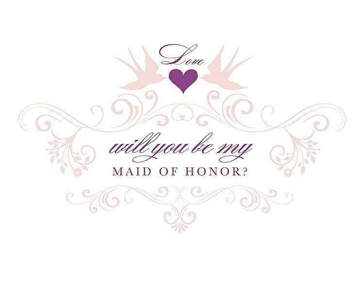 Front View - Rose Water & Orchid Will You Be My Maid of Honor Card - Classic