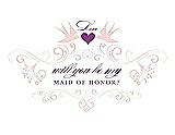 Front View Thumbnail - Rose Water & Orchid Will You Be My Maid of Honor Card - Classic