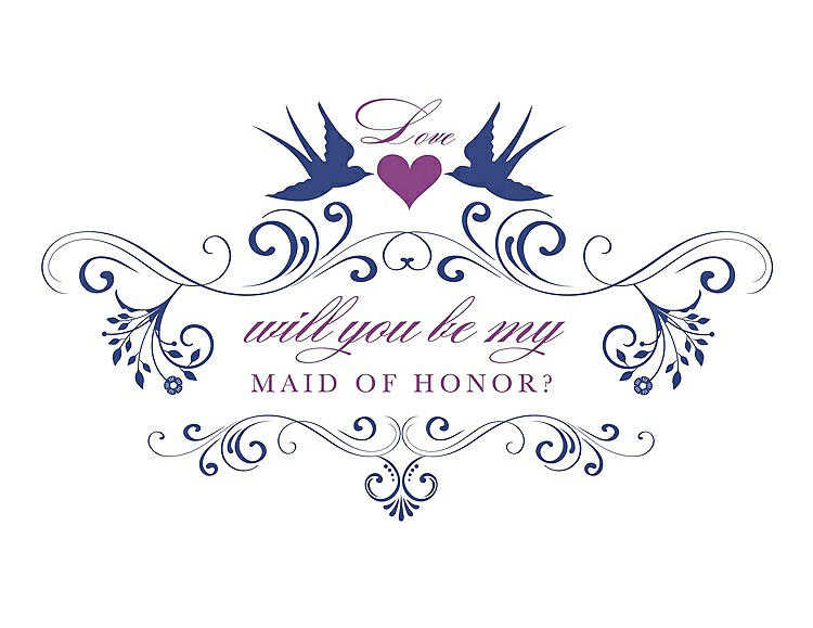 Front View - Sailor & Orchid Will You Be My Maid of Honor Card - Classic