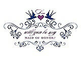 Front View Thumbnail - Sapphire & Orchid Will You Be My Maid of Honor Card - Classic