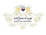 Front View Thumbnail - Sunflower & Orchid Will You Be My Maid of Honor Card - Classic