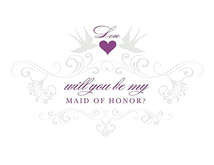 Front View - Starlight & Orchid Will You Be My Maid of Honor Card - Classic