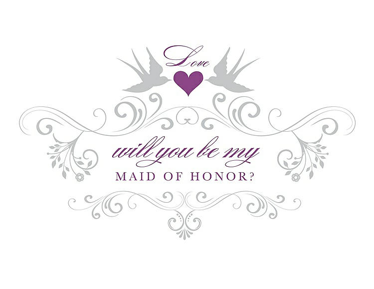 Front View - Sterling & Orchid Will You Be My Maid of Honor Card - Classic