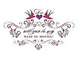 Front View Thumbnail - Strawberry & Orchid Will You Be My Maid of Honor Card - Classic