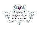 Front View Thumbnail - Surf Spray & Orchid Will You Be My Maid of Honor Card - Classic