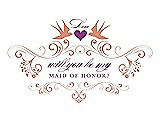 Front View Thumbnail - Tangerine & Orchid Will You Be My Maid of Honor Card - Classic