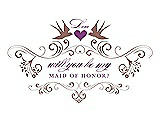 Front View Thumbnail - Toffee & Orchid Will You Be My Maid of Honor Card - Classic