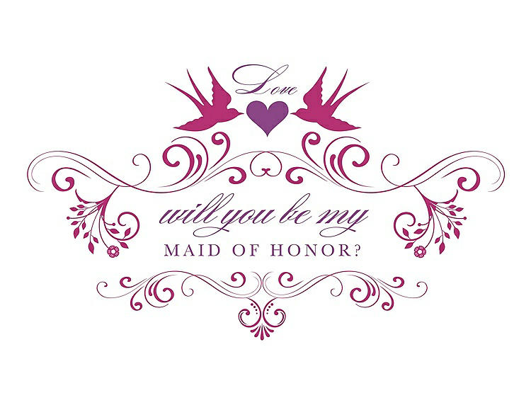 Front View - Tutti Frutti & Orchid Will You Be My Maid of Honor Card - Classic