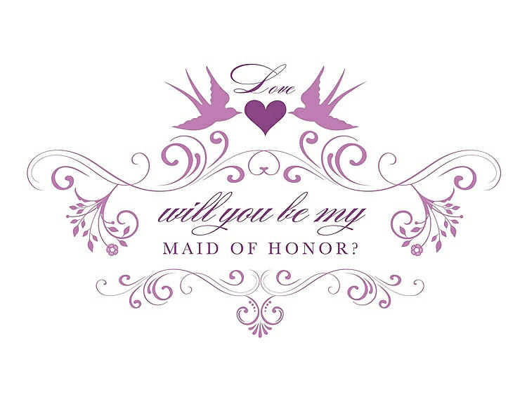 Front View - Tulip & Orchid Will You Be My Maid of Honor Card - Classic