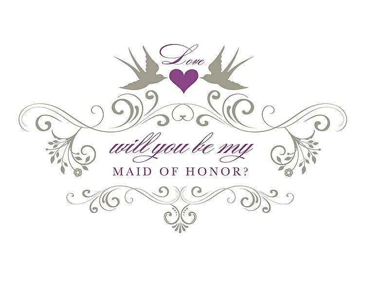 Front View - Twig & Orchid Will You Be My Maid of Honor Card - Classic