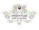 Front View Thumbnail - Venetian Gold & Orchid Will You Be My Maid of Honor Card - Classic