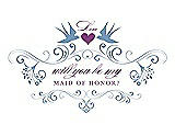 Front View Thumbnail - Windsor Blue & Orchid Will You Be My Maid of Honor Card - Classic
