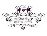 Front View Thumbnail - Wild Berry & Orchid Will You Be My Maid of Honor Card - Classic