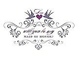 Front View Thumbnail - Wisteria & Orchid Will You Be My Maid of Honor Card - Classic
