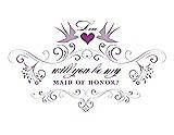 Front View Thumbnail - Wood Violet & Orchid Will You Be My Maid of Honor Card - Classic