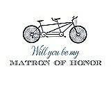 Front View Thumbnail - Blue Steel & Cornflower Will You Be My Matron of Honor Card - Bike