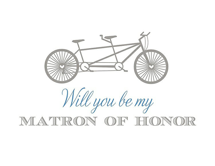 Front View - Cathedral & Cornflower Will You Be My Matron of Honor Card - Bike