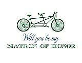 Front View Thumbnail - Juniper & Cornflower Will You Be My Matron of Honor Card - Bike
