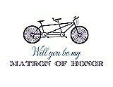 Front View Thumbnail - Majestic & Cornflower Will You Be My Matron of Honor Card - Bike