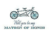Front View Thumbnail - Oasis & Cornflower Will You Be My Matron of Honor Card - Bike