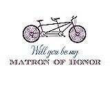 Front View Thumbnail - Paradise & Cornflower Will You Be My Matron of Honor Card - Bike