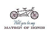 Front View Thumbnail - Plum Raisin & Cornflower Will You Be My Matron of Honor Card - Bike