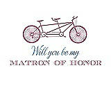Front View Thumbnail - Rosebud & Cornflower Will You Be My Matron of Honor Card - Bike