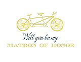 Front View Thumbnail - Snapdragon & Cornflower Will You Be My Matron of Honor Card - Bike