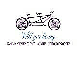 Front View Thumbnail - African Violet & Cornflower Will You Be My Matron of Honor Card - Bike
