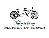 Front View Thumbnail - Amethyst & Cornflower Will You Be My Matron of Honor Card - Bike