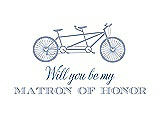 Front View Thumbnail - Arctic & Cornflower Will You Be My Matron of Honor Card - Bike