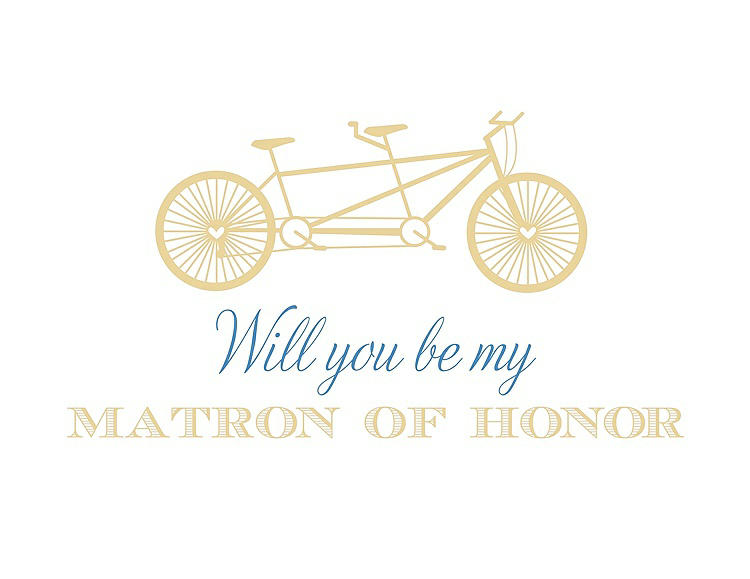 Front View - Buttercup & Cornflower Will You Be My Matron of Honor Card - Bike