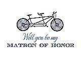 Front View Thumbnail - Blueberry & Cornflower Will You Be My Matron of Honor Card - Bike