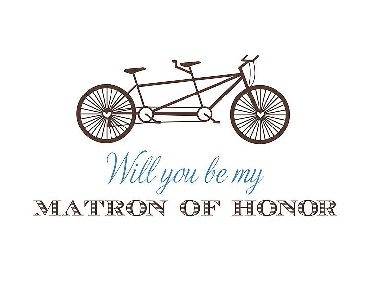 Front View - Brownie & Cornflower Will You Be My Matron of Honor Card - Bike