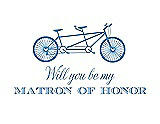 Front View Thumbnail - Cornflower & Cornflower Will You Be My Matron of Honor Card - Bike