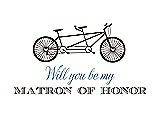 Front View Thumbnail - Chocolate & Cornflower Will You Be My Matron of Honor Card - Bike