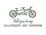 Front View Thumbnail - Clover & Cornflower Will You Be My Matron of Honor Card - Bike