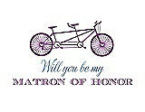 Front View Thumbnail - Dahlia & Cornflower Will You Be My Matron of Honor Card - Bike