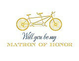 Front View Thumbnail - Daisy & Cornflower Will You Be My Matron of Honor Card - Bike