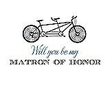 Front View Thumbnail - Ebony & Cornflower Will You Be My Matron of Honor Card - Bike