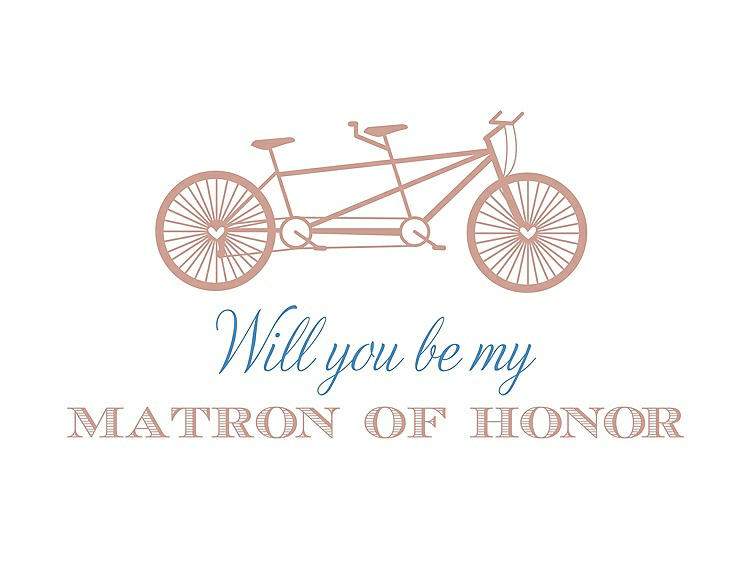Front View - Fresco & Cornflower Will You Be My Matron of Honor Card - Bike