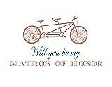 Front View Thumbnail - Fresco & Cornflower Will You Be My Matron of Honor Card - Bike