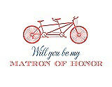 Front View Thumbnail - Ginger & Cornflower Will You Be My Matron of Honor Card - Bike