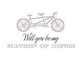 Front View Thumbnail - Ice Pink & Cornflower Will You Be My Matron of Honor Card - Bike