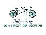 Front View Thumbnail - Jade & Cornflower Will You Be My Matron of Honor Card - Bike