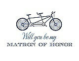 Front View Thumbnail - Larkspur Blue & Cornflower Will You Be My Matron of Honor Card - Bike