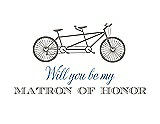 Front View Thumbnail - Mocha & Cornflower Will You Be My Matron of Honor Card - Bike